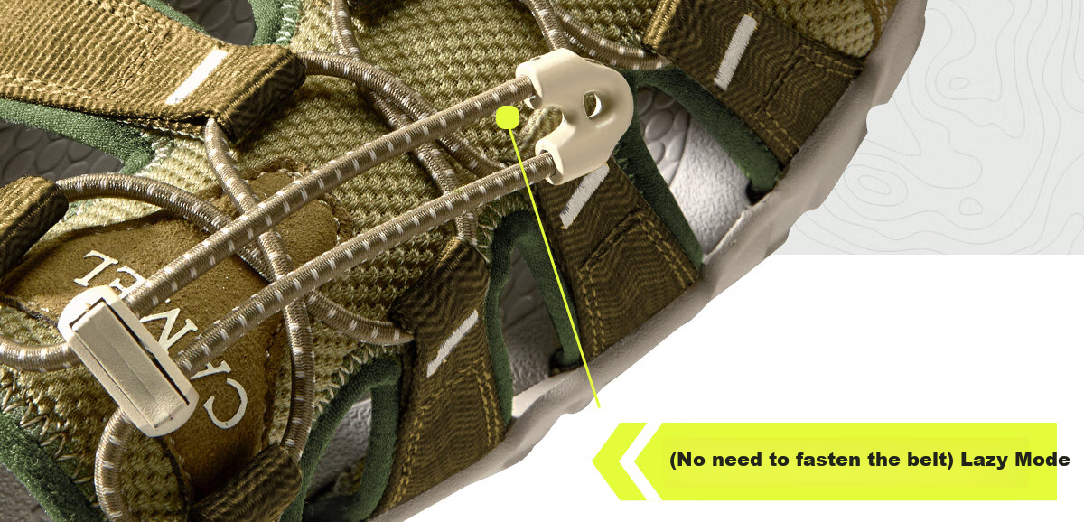 CAMEL Slip-On Shock-Absorbing, Non-Slip, Anti-Collision Lightweight Outdoor Stream Trekking Sandals for Men G15M380022 Light Green 40 8
