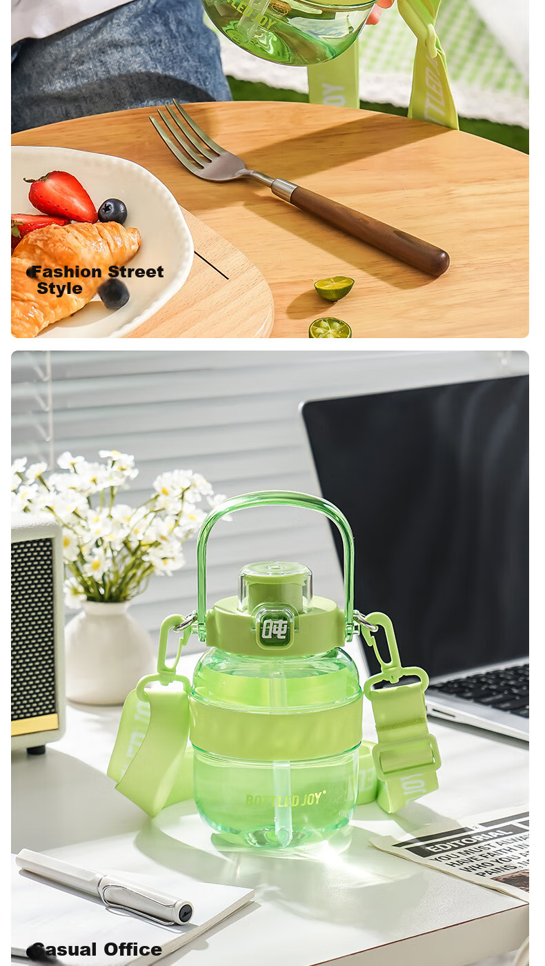 Dundunchang Dundun Bucket Children's Water Bottle Sports Bottle Large Capacity Dundun Cup High Temperature Resistant Tritan Summer Plastic Cup 10