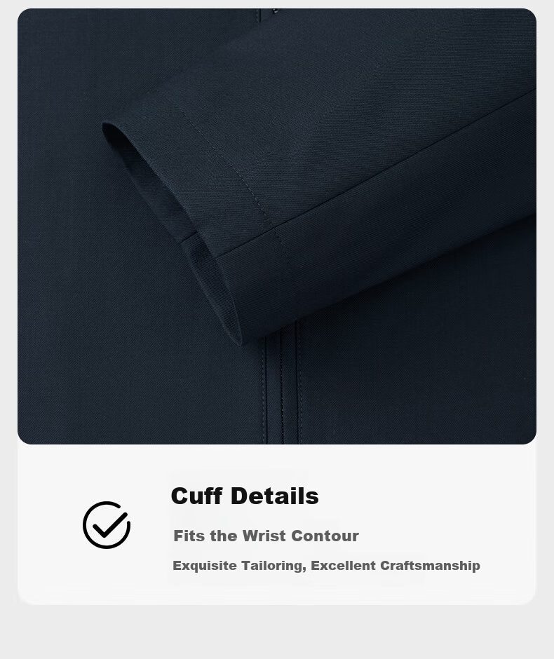 Goldlion [Cloud Master] Spring And Summer Anti-Static Washable Wool Lapel Business Suit Jacket for Men, Black, XL 19