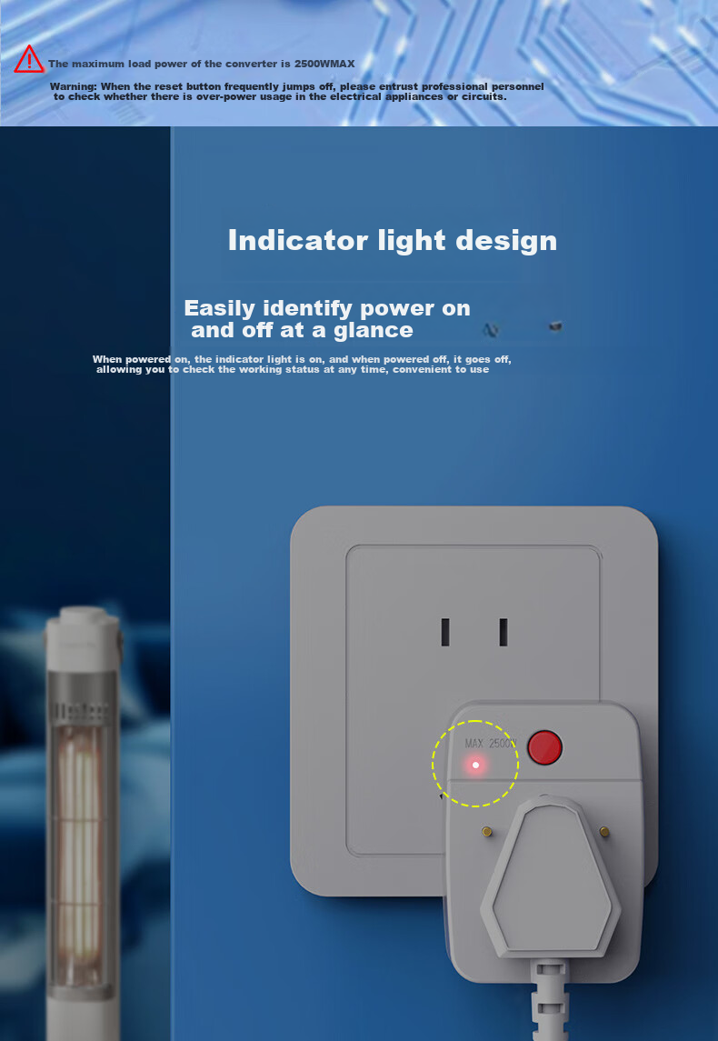 Delipow 10A to 16A Socket Converter, Overload Protection, Suitable for Air Conditioners, Water Heaters, New Energy Vehicles, Heater Fans, High Power, Cars 7