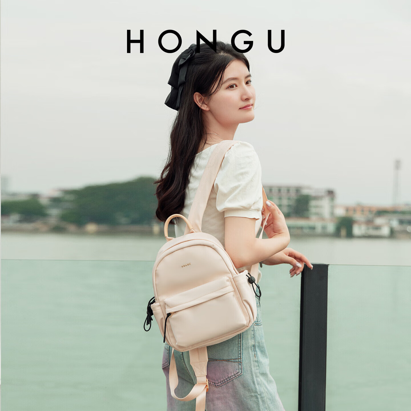 HONGU Women's Large Capacity Backpack Shoulder Bag Commuter Travel Bag Birthday Gift for Girls