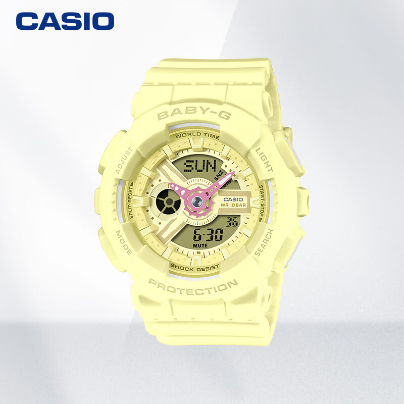 CASIO BABY-G Women's Sports Electronic Watch for Middle and High School Students Japanese and Korean Style Christmas Gift BA-110AH-9A