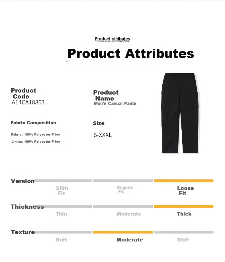 CAMEL [Wang Junkai's Choice] Men's Wide Straight-Leg Fleece-Lined Outdoor Functional Workwear Casual Pants 8803 12