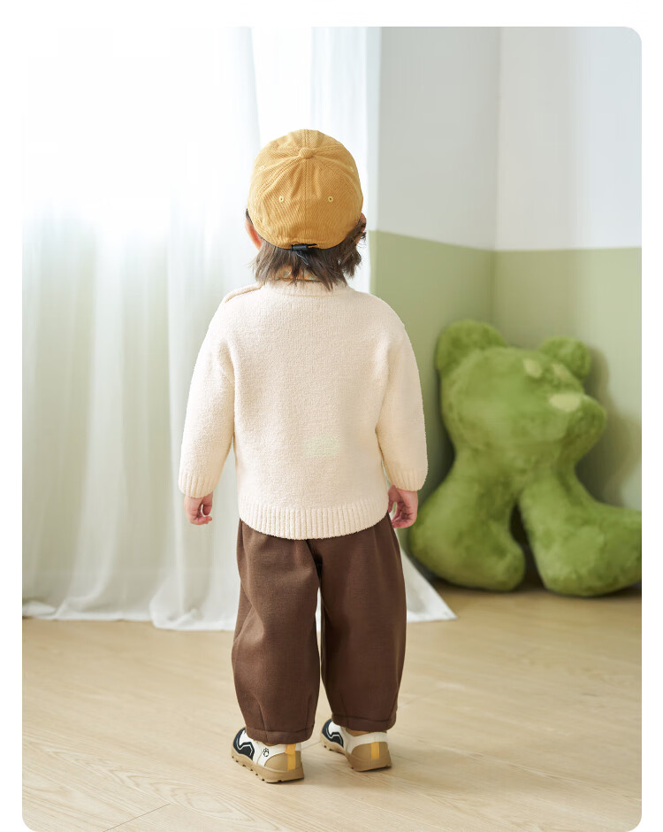 Balabala Baby Sweater Toddler Pullover Knitwear Boys Girls 2025 Winter New Cute Pattern Base Layer Shirt 4