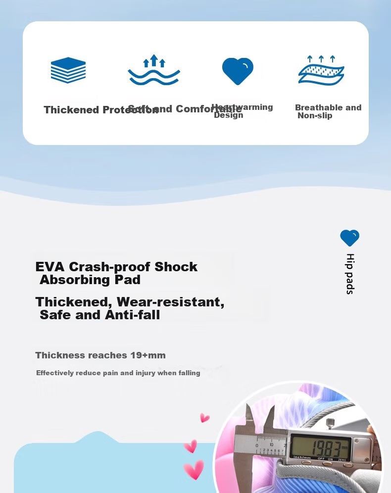 Migao Children's Skiing And Snowboarding Protective Knee Pads, Roller Skating And Ice Skating Outer Wear, Fall Prevention Knee Pads, Multi-Sport Universal Protective Pads 2