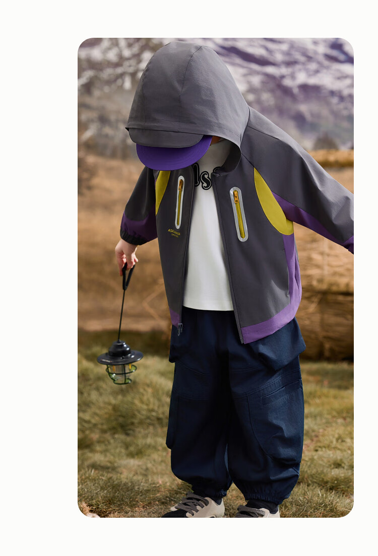 ASK JUNIOR Level 4 Waterproof Children's Jacket Spring 2026 Outdoor Sports Hiking Boys' Jacket Blue Size 100 15