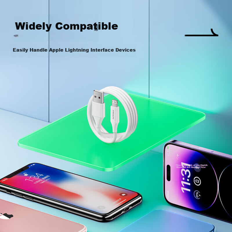 Кабель PISEN для Apple Lightning, 2 шт., 1.2 м, быстрая зарядка, белый