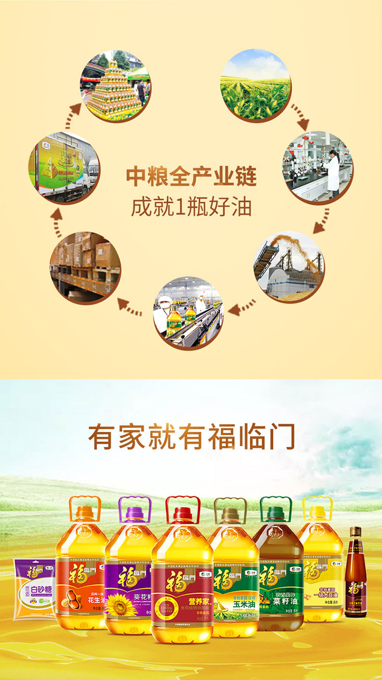 福临门 食用油 非转基因压榨玉米油3.