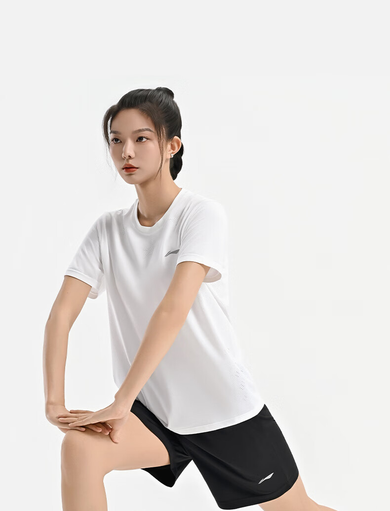 LI-NING Table Tennis Sports Set Unisex Running Short Sleeve Badminton Sportswear Comfortable Quick-Dry Fitness Training Clothes 8
