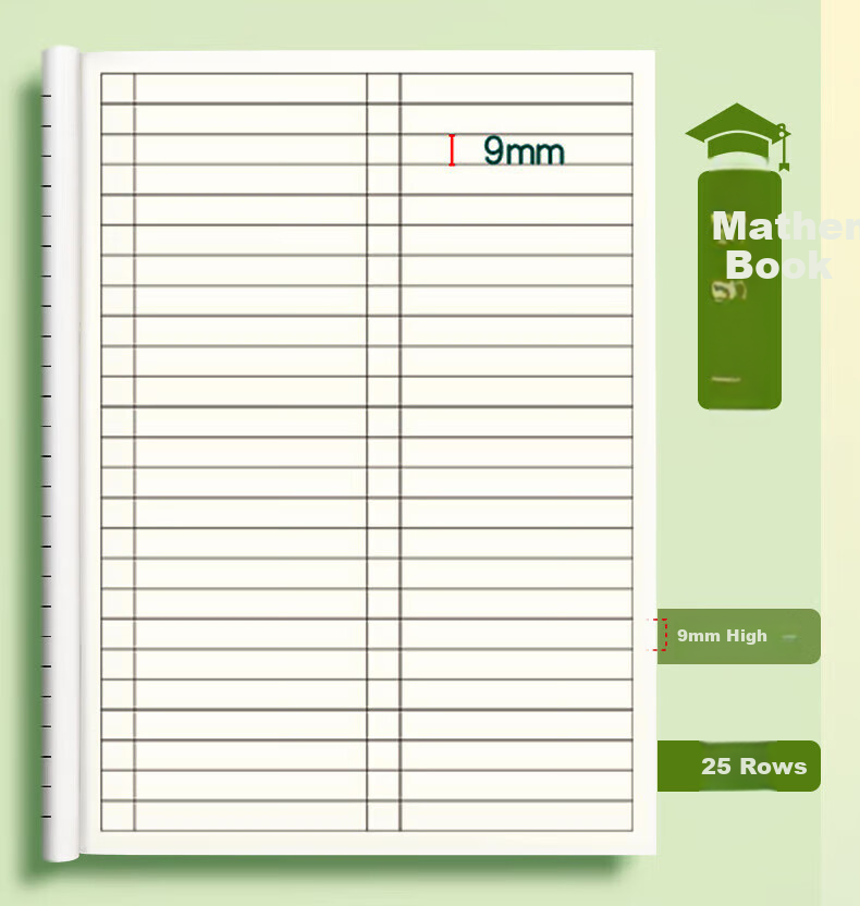 Jinzhi English Notebook, 16k/36 Pages, Sewn Binding, Four Lines Three Grids, English Exercise Book, Middle School Student Practice Book, Notebook, Dictation Book, Copying Book, Error Correction Book, Back-To Essential 3
