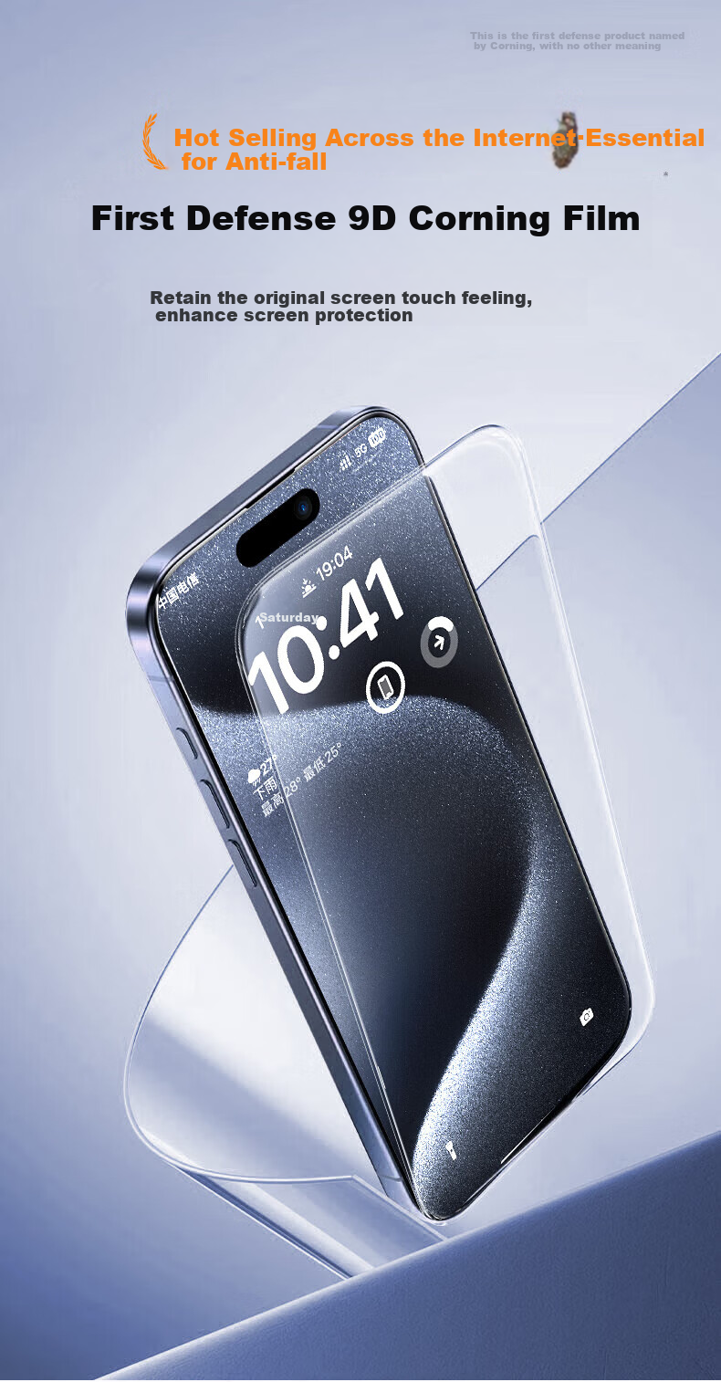 DIVI [Corning 2-Pack] Tempered Glass Screen Protector for IPhone 15, Full Coverage Anti-Drop Anti-Fingerprint Anti-Dust No White Edge HD Film Dust-Free Installatio 4
