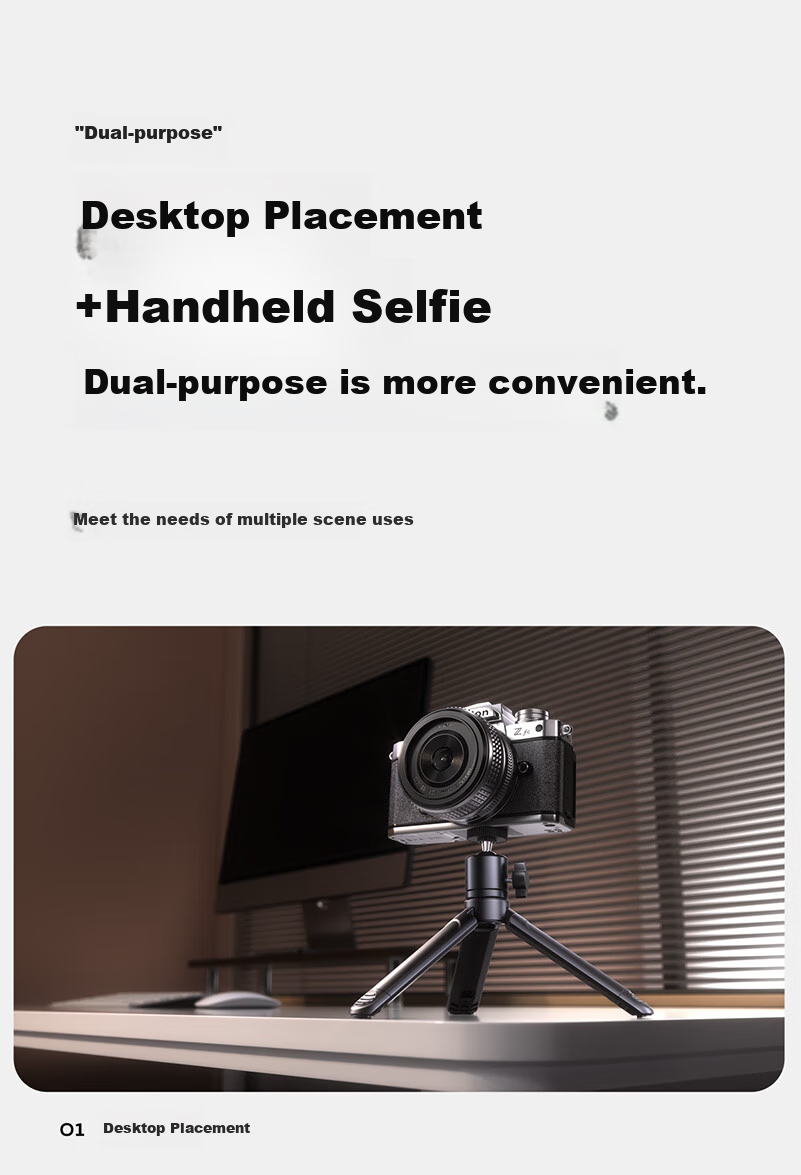 Llano Desktop Camera Tripod Mini Handheld Selfie Stick Compatible with Sony Nikon Fuji Canon DSLR Mirrorless DJI Pocket 4/4/3/Insta360 Luna Portable Stand 11