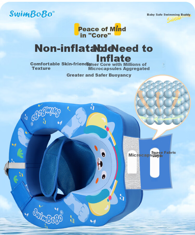 Swimbobo Baby Swimming Ring 0-24 Months Infant Swim Float Newborn Inflatable-Free Reclining Ring K7961 11
