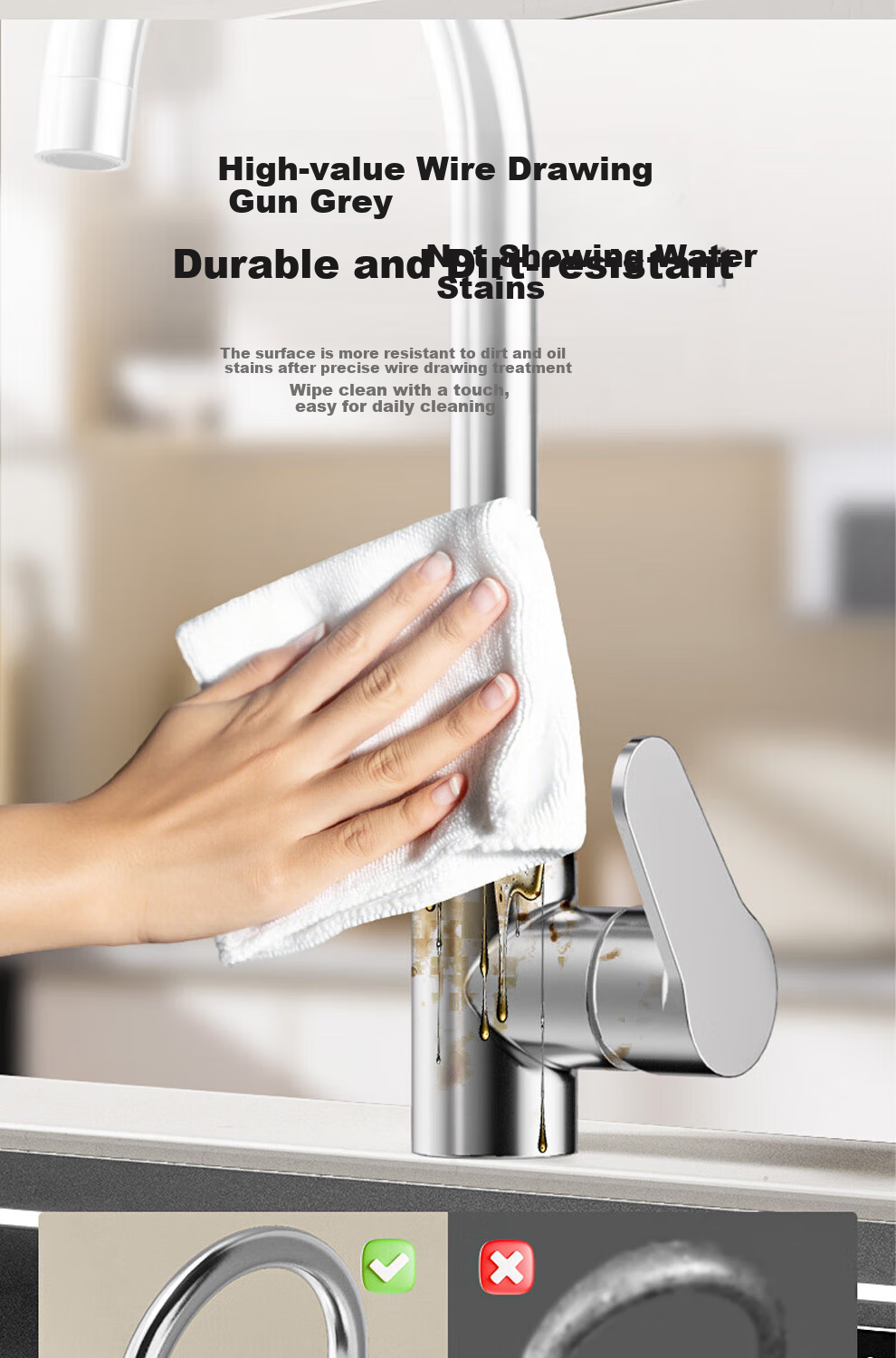 ARROW Hot And Cold Kitchen Faucet Sink Vegetable Washing Basin Faucet, Hot And Cold Dual Control, 360° Rotatio 9