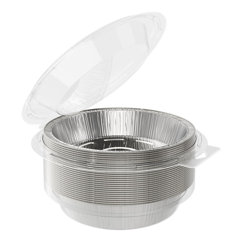 Niu Jia You Pin Air Fryer Aluminum Foil Trays 50pcs 21.5cm Thickened Food Grade BBQ Air Fryer Paper Bowls