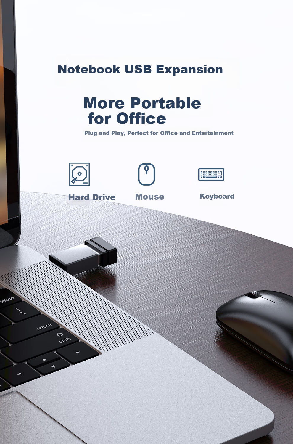 ZHENWEI Type-C Adapter, USB-C Male to USB Female 3.0, Android Phone OTG Data Cable, Phone Tablet to USB Drive Card Reader Keyboard Mouse Connector 1