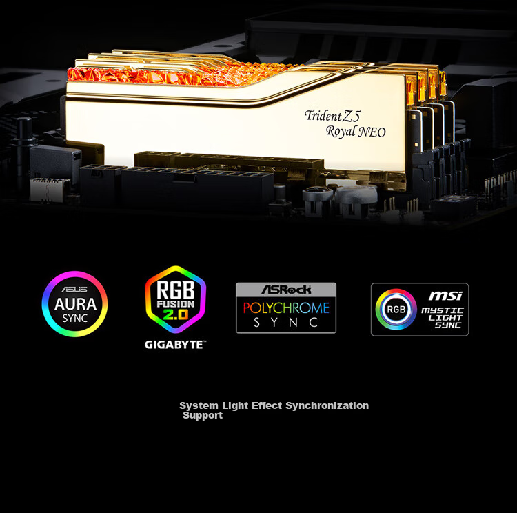 G.SKILL 32GB (16Gx2) Kit DDR5 6000MHz Desktop Memory - Trident Z EXPO Edition RGB Light Bar - Silver/C28 9