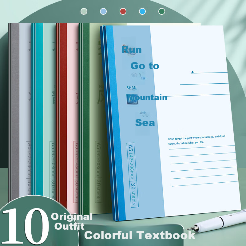 Faramon 10-Pack A5/30 Sheets Wirebound Soft Notebook, Meeting Minutes Book, Work Journal, Office Stationery Supplies
