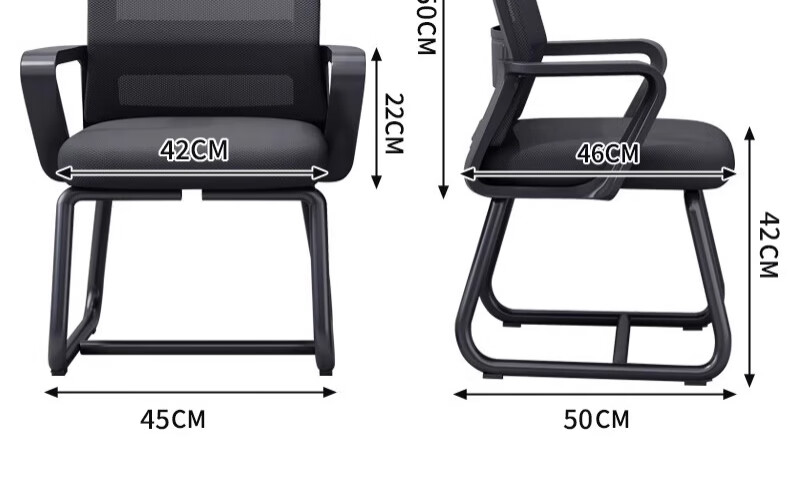 Xiangzhuban Comfortable Computer Chair Home Office Chair Long Sitting Desk Chair College Dorm Study Desk Stool Meeting Backrest Seat 2