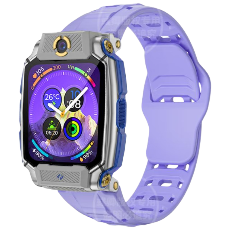 CHENSONG Silicone Breathable Mesh Strap for Xiaotiancai Z/Q/N/Y/D Series Kids' Smartwatch Purple