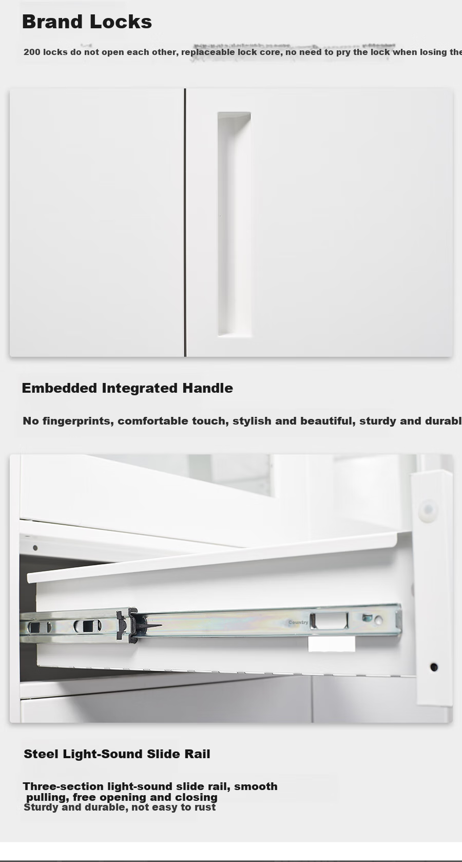 Ermai Filing Cabinet Storage Locker Office Organizer with Lock, Document Cabinet, Pure White Color, Narrow Edge Single Door Cabinet 7