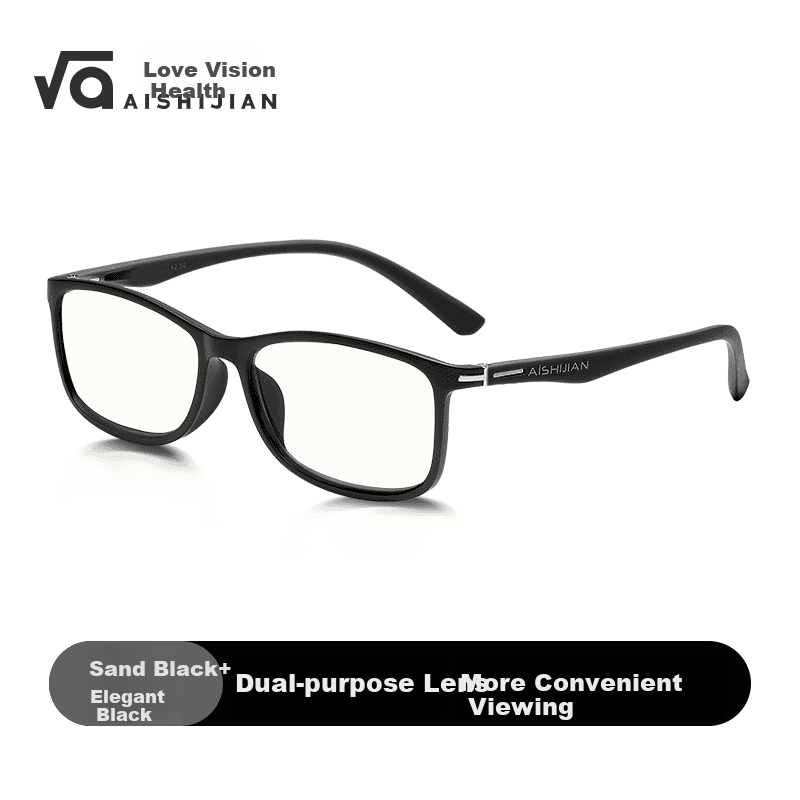 Aishijian Reading Glasses High Definition Anti-Blue Light Fatigue Protection Eyeglasses 400 Degrees (Recommended for Ages 75 And Above) Elegant Black