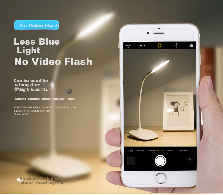 Datouren Rechargeable Desk Lamp Eye Protection Lamp for Students' Study And Reading LED Small Table Lamp Bedroom Bedside Lamp Children's Eye Protection Lamp 7