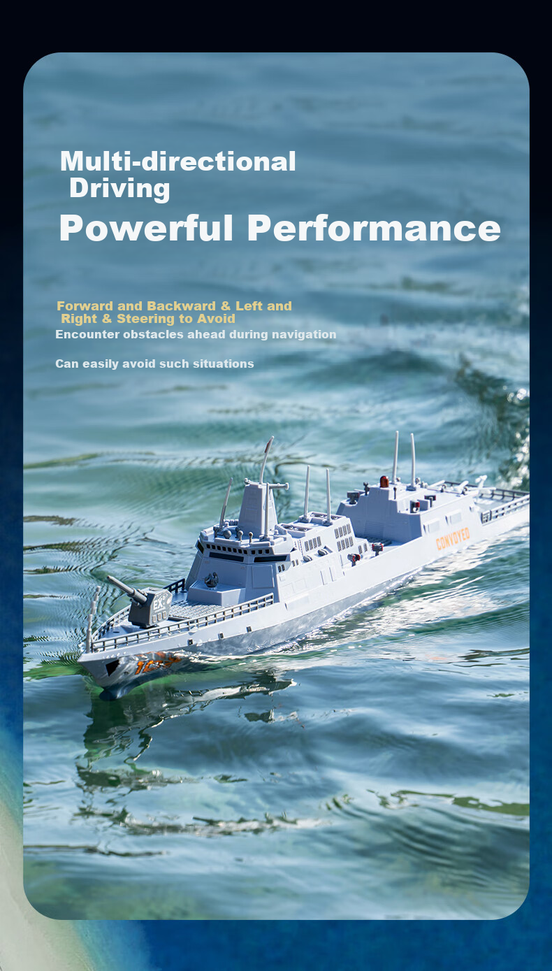 JINGDA TOYS Electric Remote Control Ship, Liaoning Aircraft Carrier Toy, Boys' Birthday Gift 6