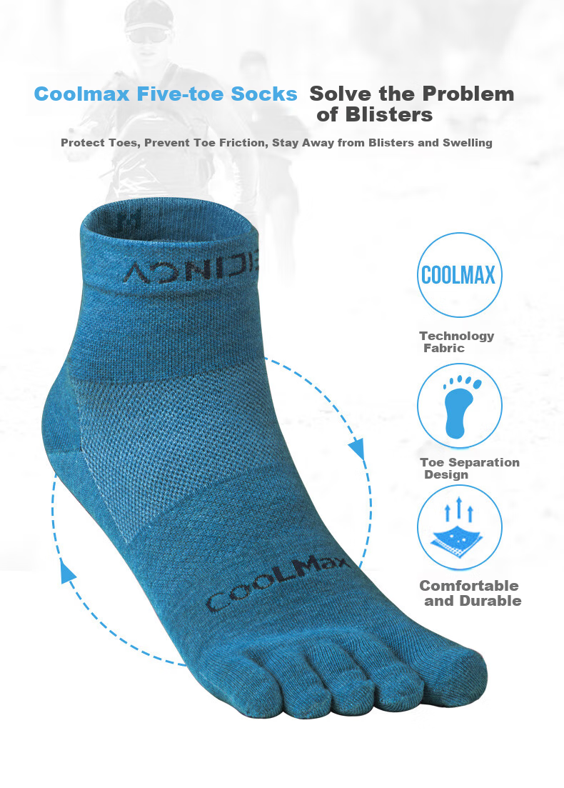 AONIJIE Socks for Men And Women, Five-Toe Socks, Sports Professional Marathon Hiking Trekking Quick-Dry Mid-Calf Split-Toe Socks 3