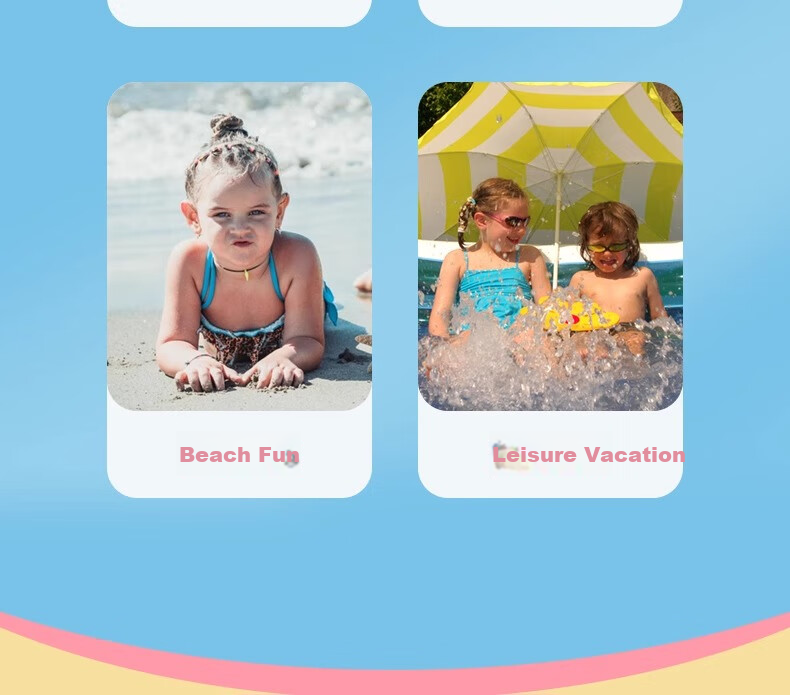 Li-Ning Swimming Ring, Thickened Anti-Rollover Design for Children Over 3 Years Old, Life-Saving Ring, Kids' Water Equipment, Floating Aid 24
