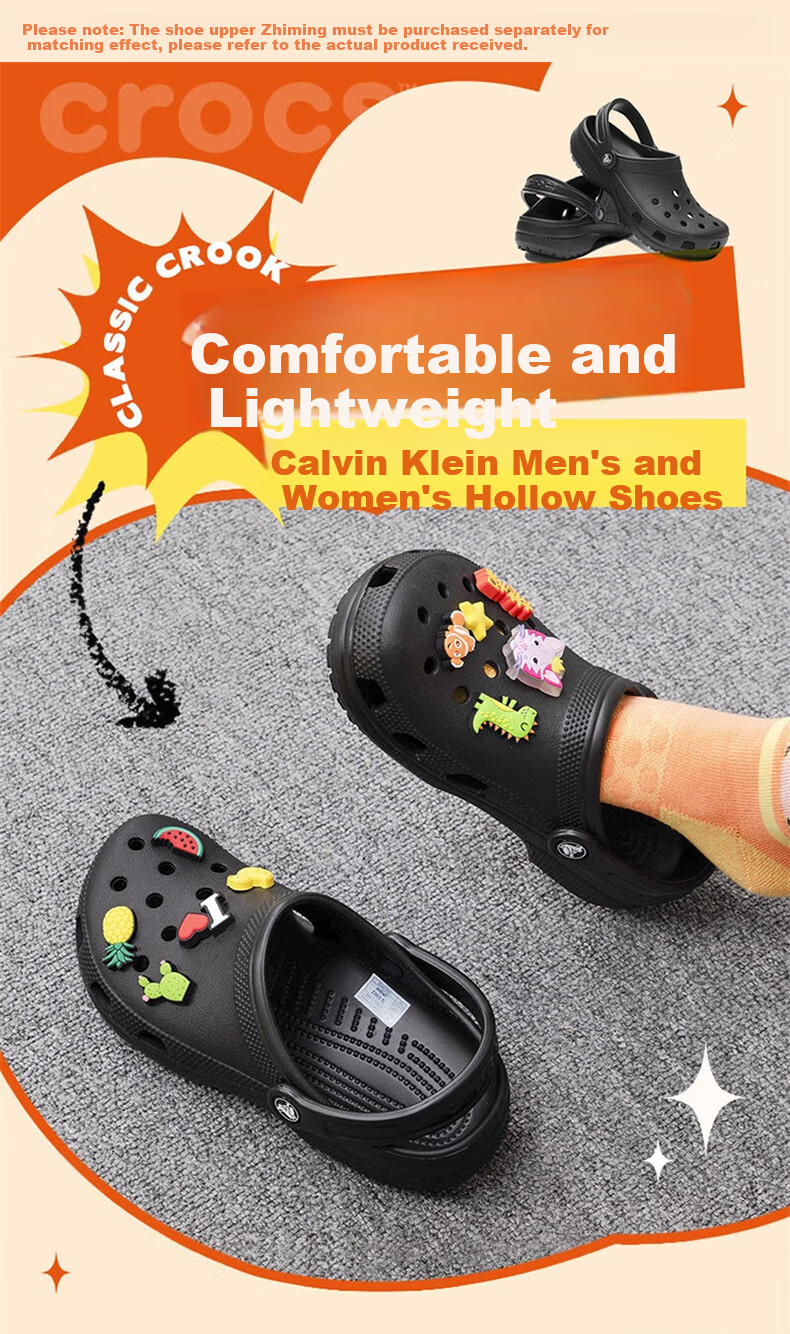 CROCS Unisex Classic Clog Outdoor Casual Fashion Trendy Beach Sandals Slippers 10001-100 Size 43-44 3