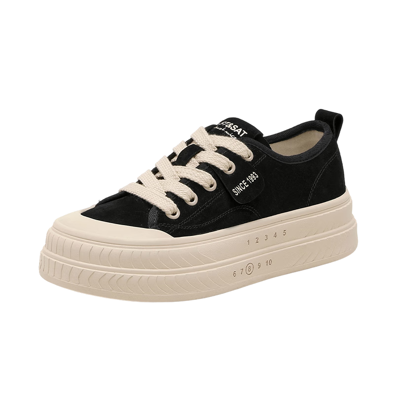 Saturday Thick-Soled Casual Sneakers for Women 2026 New Summer Soft Lightweight Comfortable Height-Increasing Versatile Sports Canvas Shoes