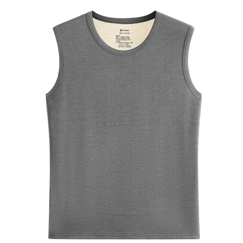 HLA [Little Fire-Max8] Men's Thermal Vest Koala Fleece 360g Antibacterial Heating Patch Warm Shirt Vest
