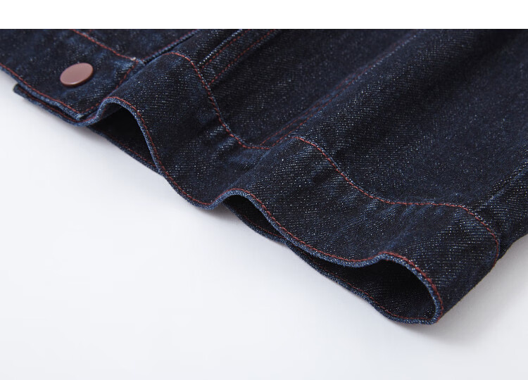 Demana [Denim Breathing Rule] Autumn Cloud Oxygen Cotton Suede Splicing Color-Blocked Piped Loose Fit Women's Denim Jacket 4