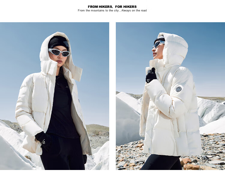 Pioneer Camp Warm Feather Women's Autumn Winter Insulated Windproof Outdoor Hooded Waist-Cinched Mid-Length Thickened Down Jacket 9