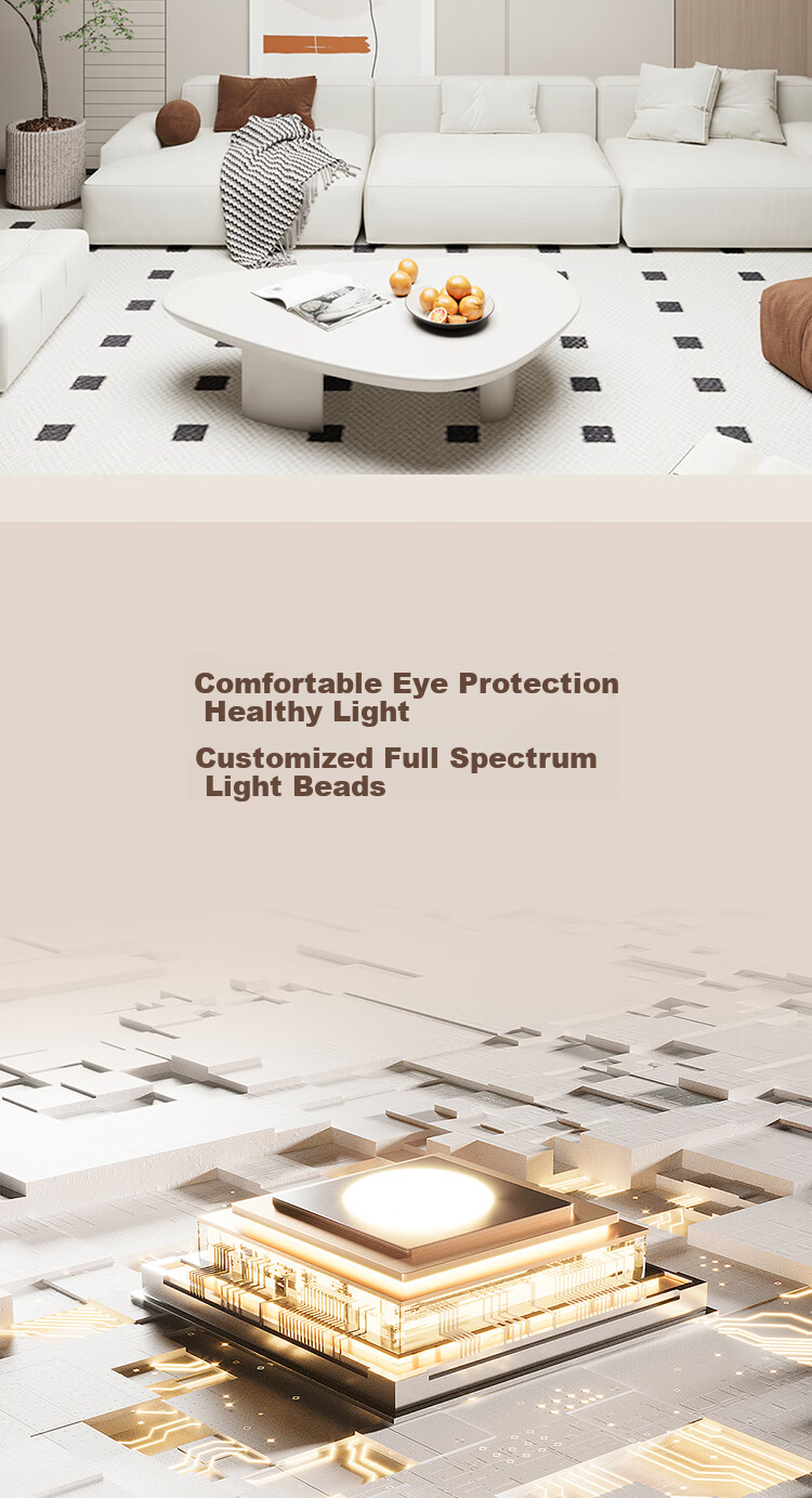 PHILIPS Living Room Ceiling Light, Full Spectrum Eye Protection, Simple Ultra-Thin Three-Color Dimmable Fixture, 130W Pin Yi [Installation Included] 5