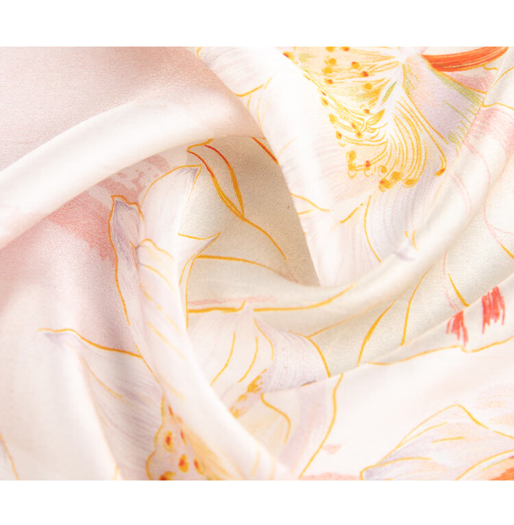 Shanghai Story Women's Silk Satin Small Square Scarf 100% Mulberry Silk Scarf Gift Box Birthday Present Tipsy Mist 16