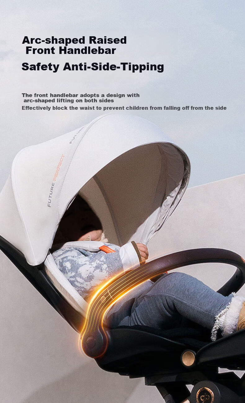 Gb Landing Stroller, Baby Carriage with Sitting And Reclining Options, Lightweight, Reversible, Cybex Frame, Suitable for Ages 0-3 8