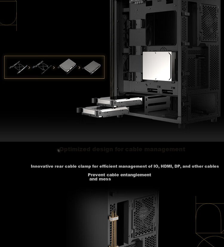 ASUS ProArt Chuangmeng 40 PA401 Woodcraft Edition Case, Powerful Cooling, Wooden Air Grille, Tool-Free Disassembly And Assembly, Power Button Lock, PWM One-Button Setup 13