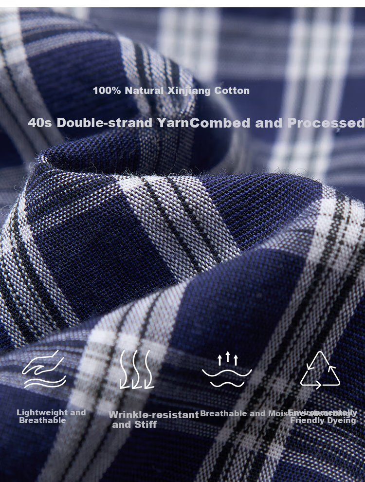 INMAN French Plaid Dress Summer Women's Versatile Puff Sleeve A-Line Skirt Navy Blue S 9