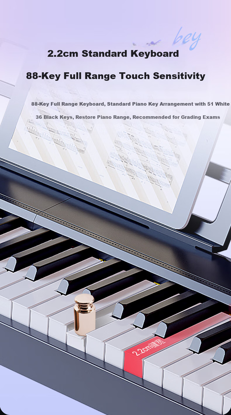 Beethostar Foldable Digital Piano, 88 Weighted Keys, Portable Electronic Piano for Adults And Children, Professional Performance Instrument for Teachers And Performers 4