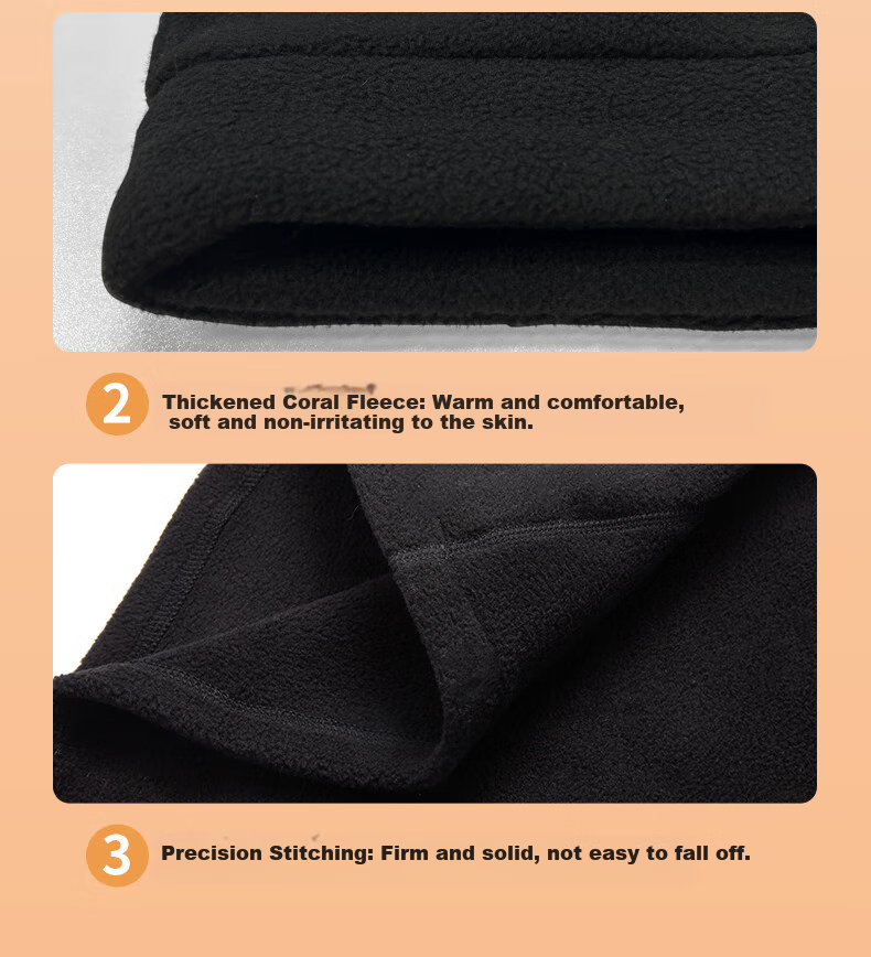KELME Cycling Face Mask Balaclava, Winter Warm Hat for Men And Women, Fleece-Lined Neck Gaiter, Electric Motorcycle Snow Ski Face Protection against Cold Wind 14