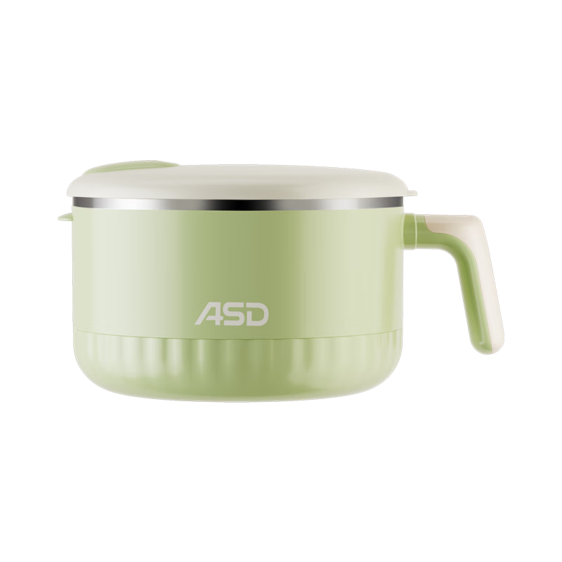 ASD Instant Noodle Bowl, 316L Stainless Steel with Lid, Large Capacity Student Lunch Box, Multi-Purpose Fast Food Cup, RWS11H11WG-G