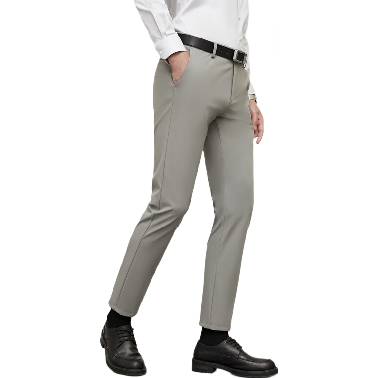 YOUNGOR [Cool Sun Protection] Men's Spring And Summer High-Elastic Business Casual Pants, Outdoor Slim-Fit Versatile Trousers 320126D