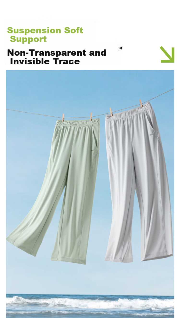 Beneunder Wide-Leg Pants, Casual Trousers for Women, Sports Ice Silk Sun Protection Long Pants, Loose Fit Spring And Summer Soft Support, New Style AL844, Size 25 3