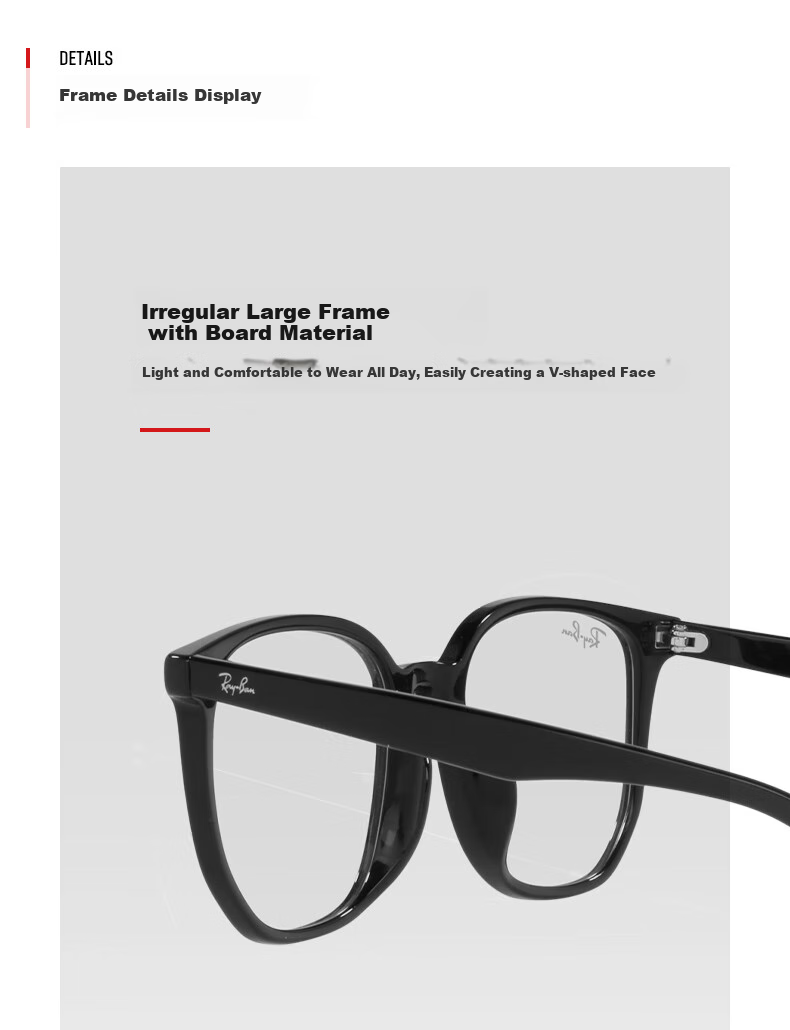 RayBan RayBan Acetate Irregular Frame, Versatile for Daily Wear And Myopia, Optical Glasses Frame 0RX5411D 4