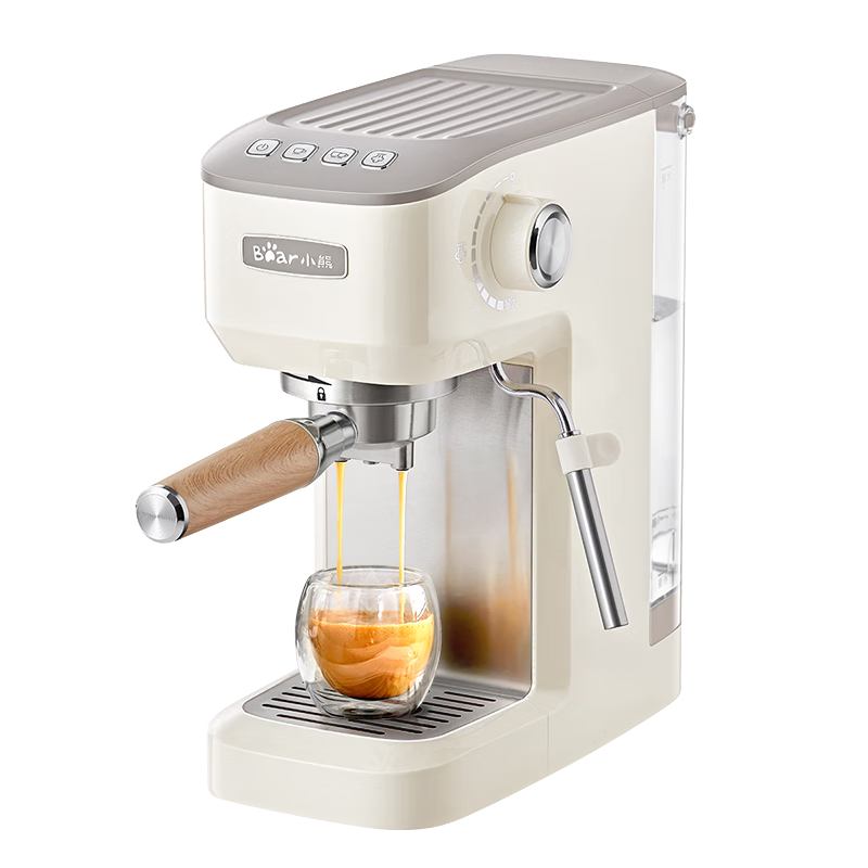 Bear Coffee Machine, Semi-Automatic Espresso Maker, Compact Home-Use Italian Espresso Machine with 20 Bar Pump And Milk Frother, KFJ-N12V1