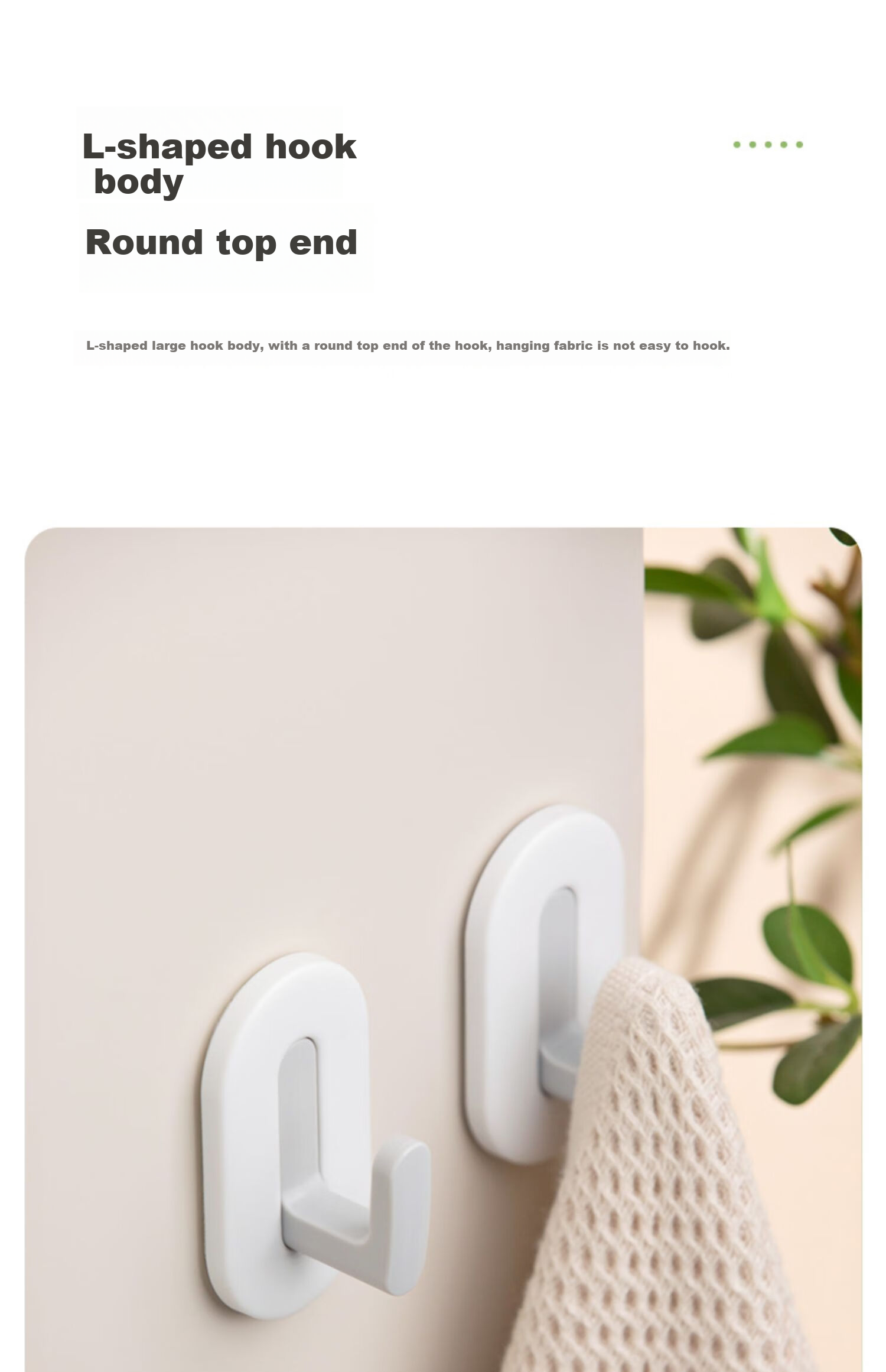 CHAHUA Hooks, Strong Adhesive Hooks No Drilling Required for Kitchen Bathroom Storage Bedroom Clothes Hangers, 4 Pieces 7