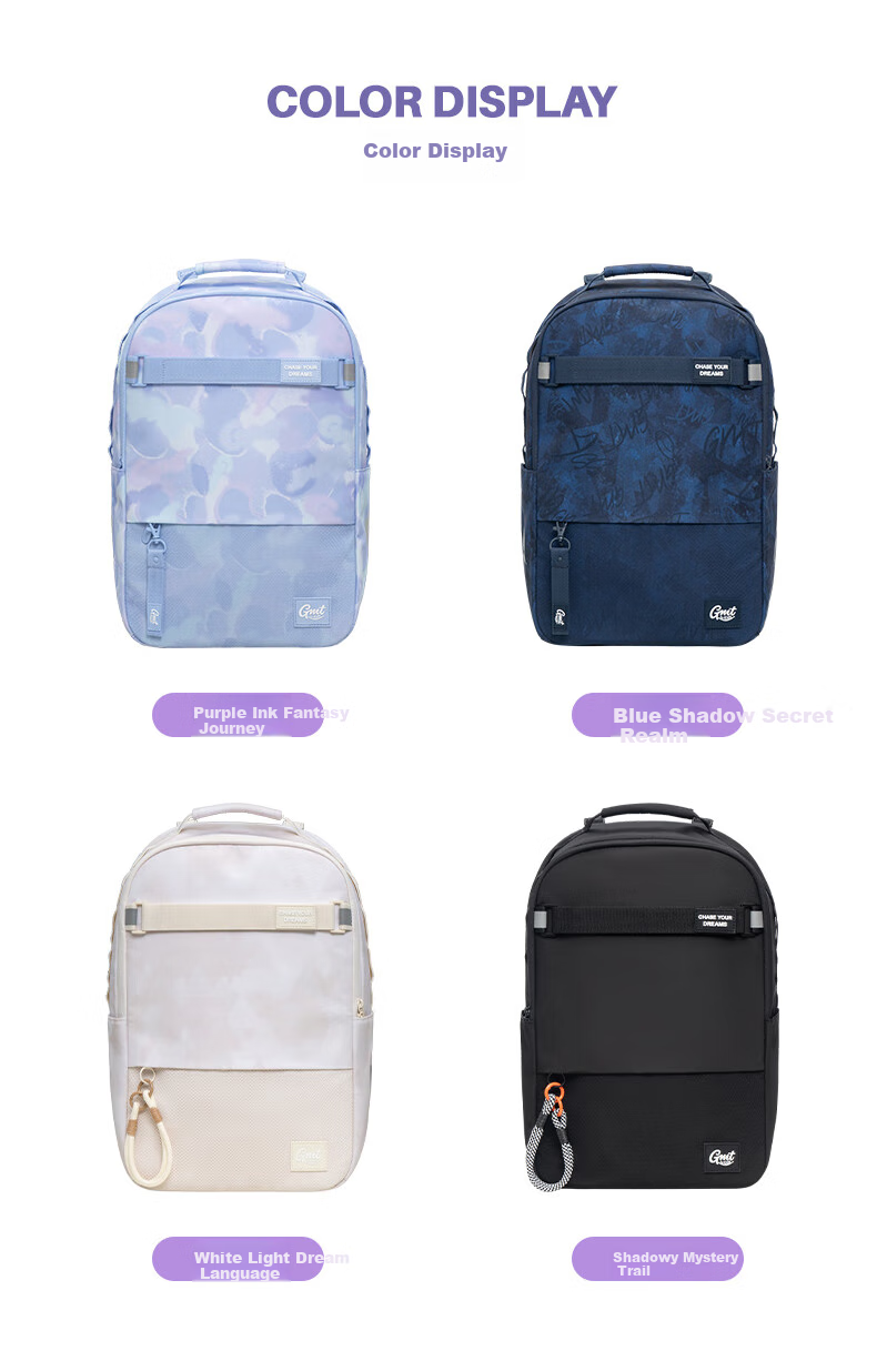 Gmt for Kids Backpack, Large Capacity Shoulder Bag for Middle And High School Students, Spine Protection And Load Reduction Backpack for Grades 3-4 Women's Waist Belt, White 10