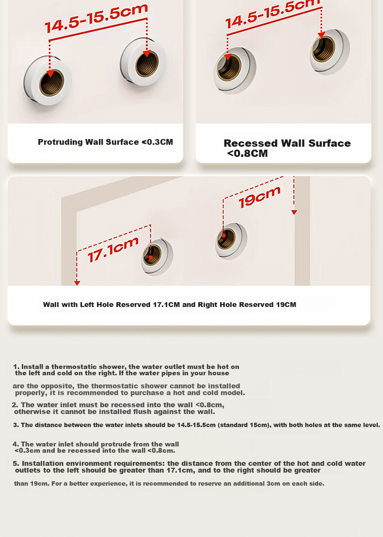 HUIDA Shower Head Set, Large Screen High-Pressure Brass Body, Home Bathroom Shower Head Complete Set TS105S 37